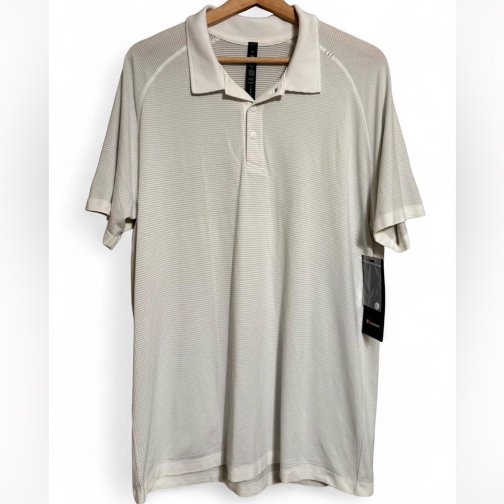 Lululemon athletica Crisp White Metal Vent Tech Polo Shirt New